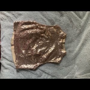 Charlotte Russe gold glitter top